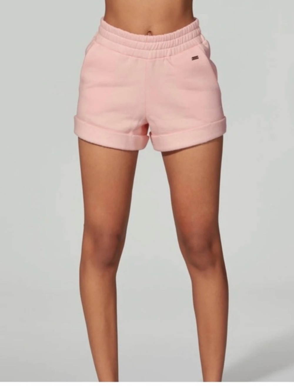 Lune Active X Barry's Bootcamp Light Pink Ice Cashmere Shorts Women's Size Large